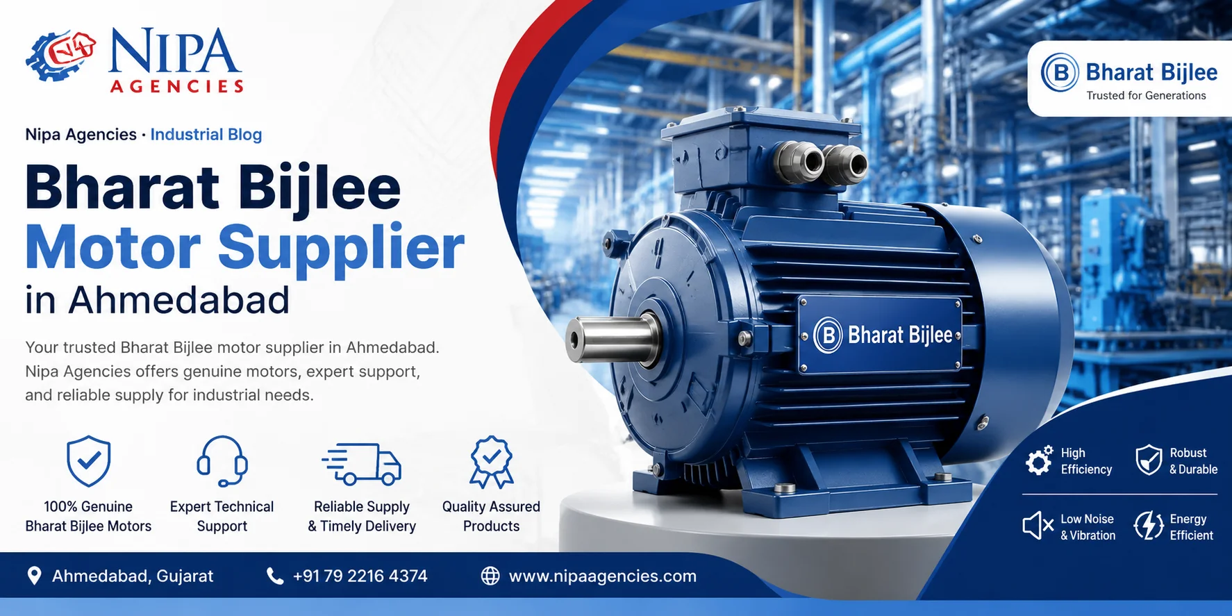 Bharat Bijlee motor supplier in Ahmedabad